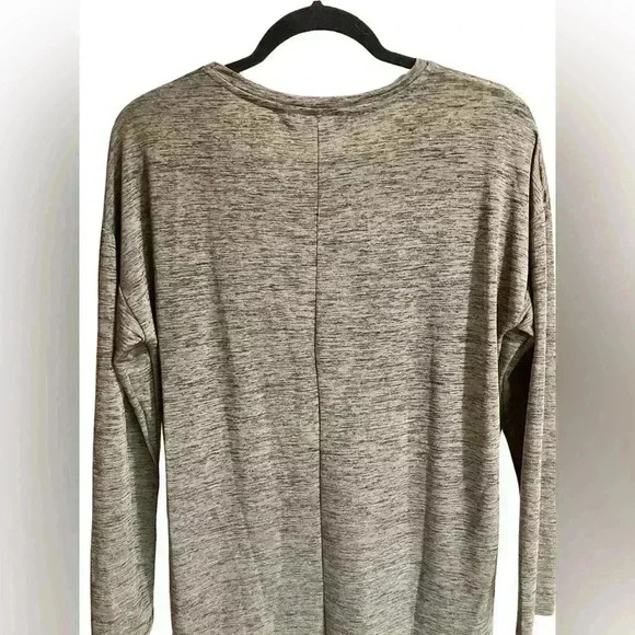 Soft Surroundings High Low Tan Royale Long Sleeve Tee Metallic Tunic - Picture 5 of 8